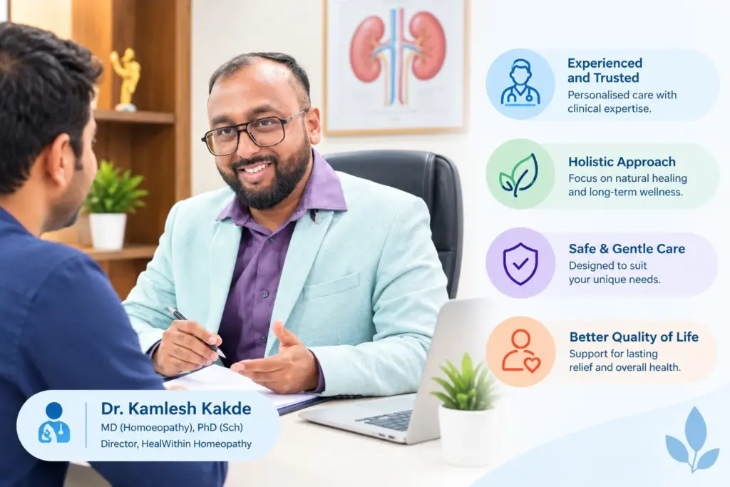H2 Why Choose Dr Kamlesh Kakde for Kidney Stone Treatment in Nagpur Healwithin Homeopathy Healwithin Homeopathy